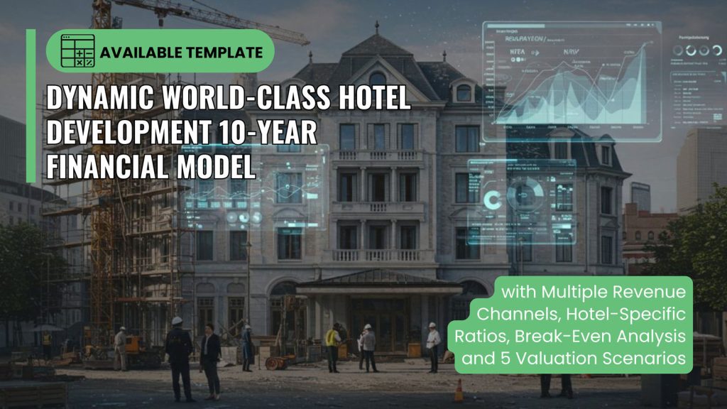Hotel Financial Model with Advanced 10-Year Forecasts for Construction, Operations and Valuation