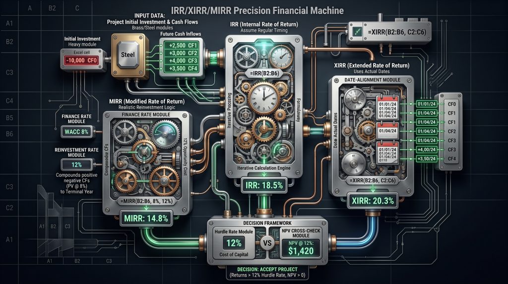 Best Financial Models | Internal Rate of Return in Excel: How IRR, XIRR and MIRR Actually Work